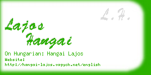 lajos hangai business card